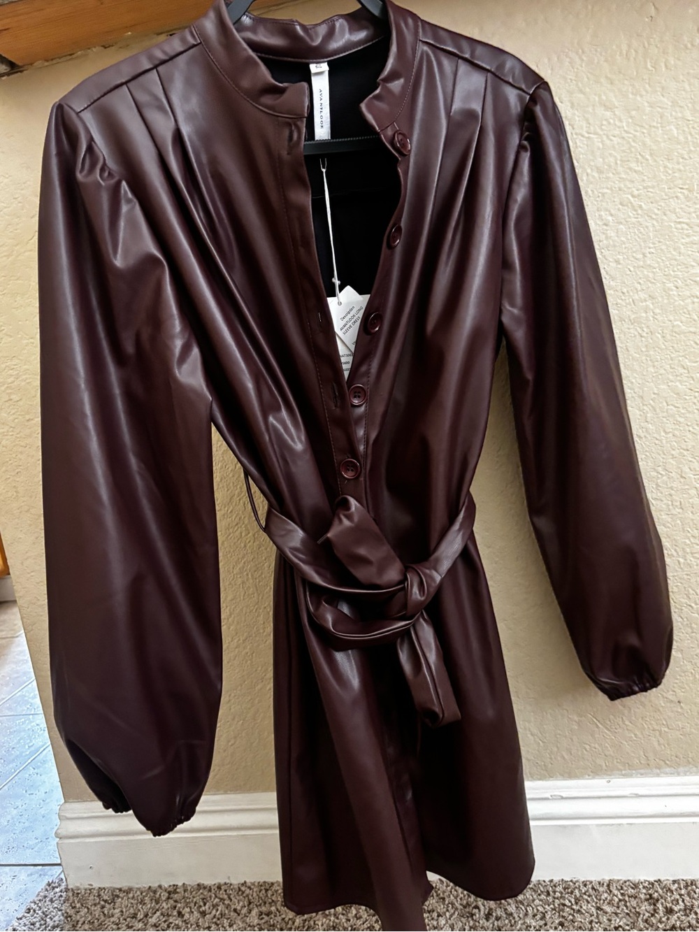 Avantlook Coffee Long Sleeve Dress